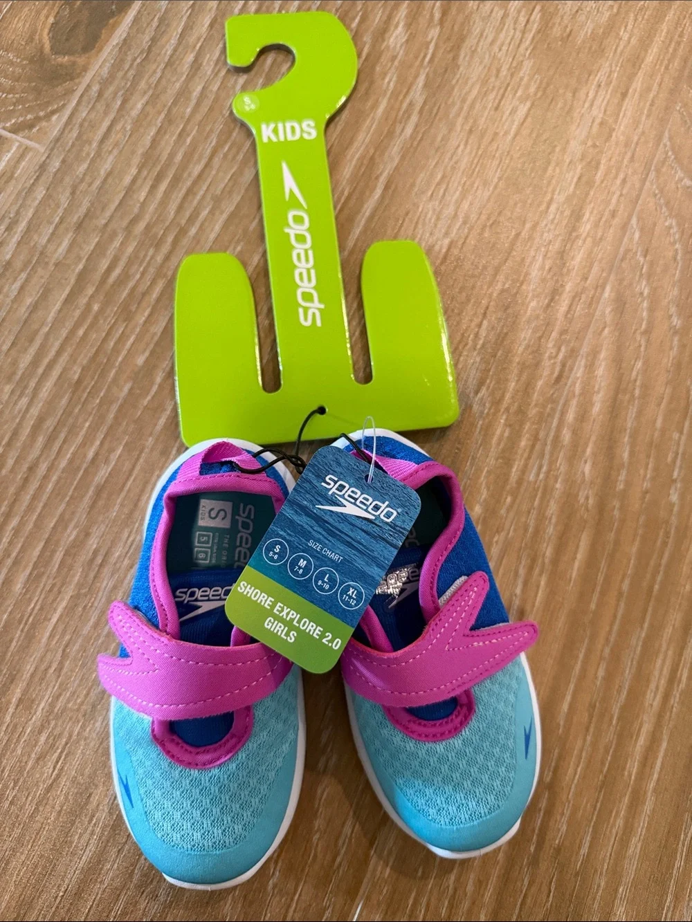Speedo Kids Water Shoes in Turquoise and Pink